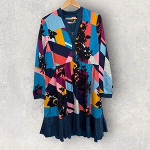 Anthropologie Maeve Gillian abstract print shirt dress